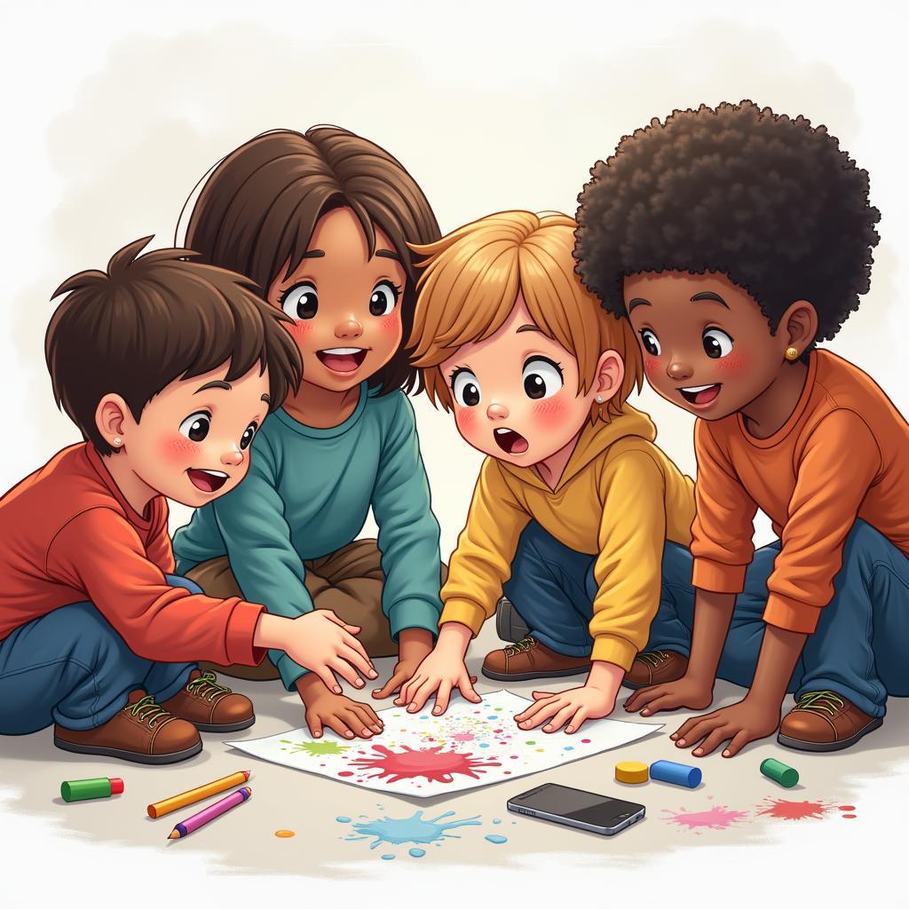Image showcasing children engaged in different types of play