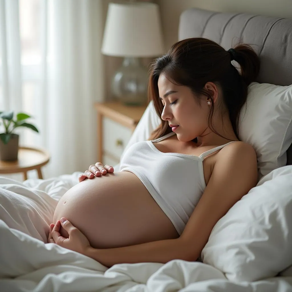 Image illustrating the importance of sleep during pregnancy